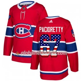 Montreal Canadiens Hockeydrakt Max Pacioretty 67 2017-2018 USA Flag Fashion Svart Adidas Authentic - Herre